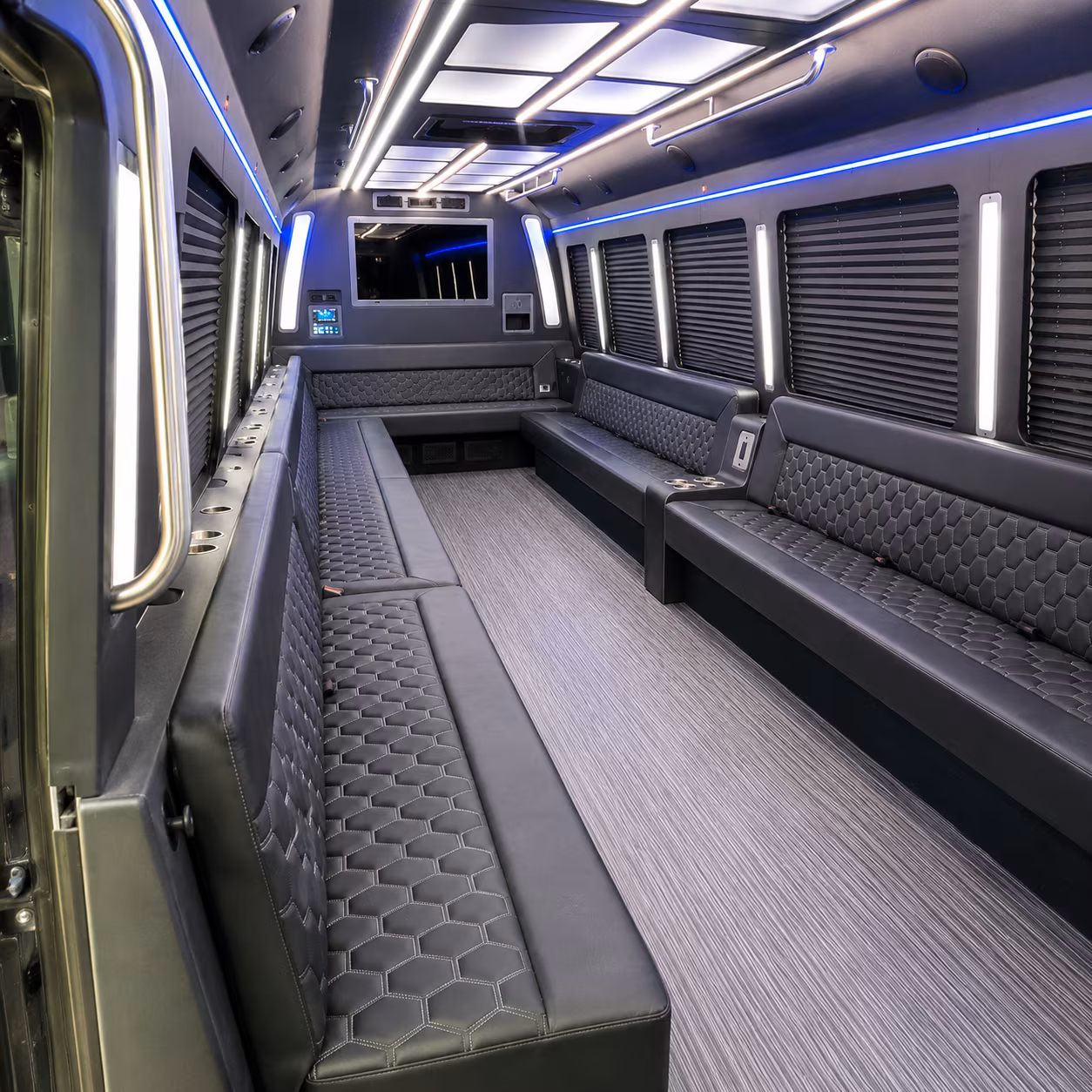 texas city 40 passenger party bus interior