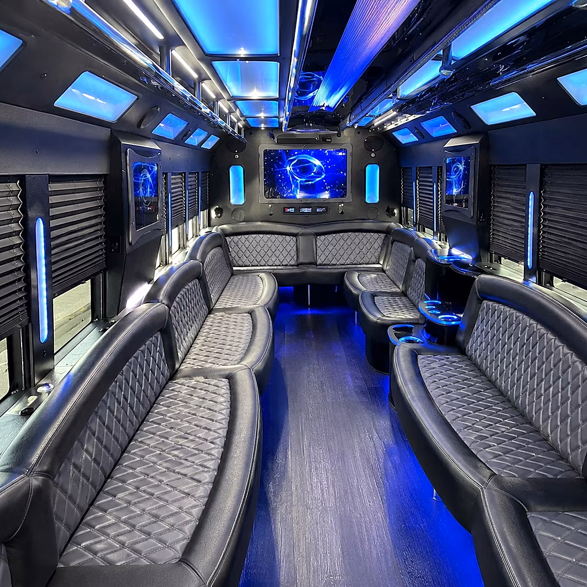 texas city 50 passenger party bus interior